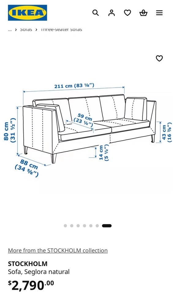 IKEA Stockholm Three-seater sofa - photo 3
