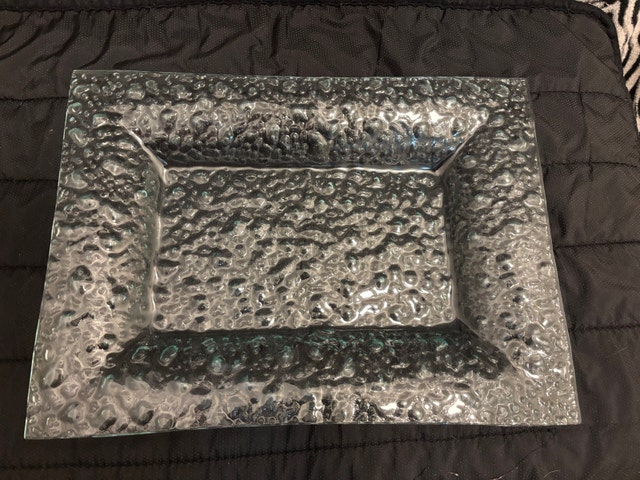 Bubbled Glass Serving Platter $20