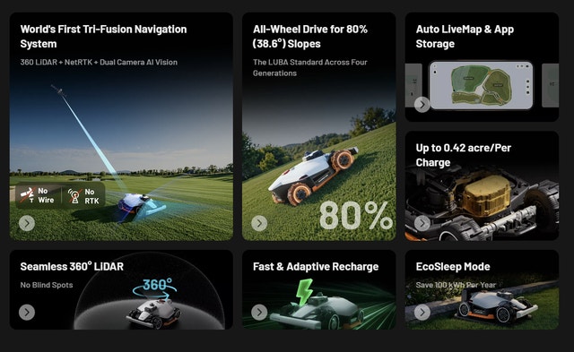MAMMOTION LUBA 3 AWD 1500H Robot Lawn Mower –Brand New Sealed - photo 5