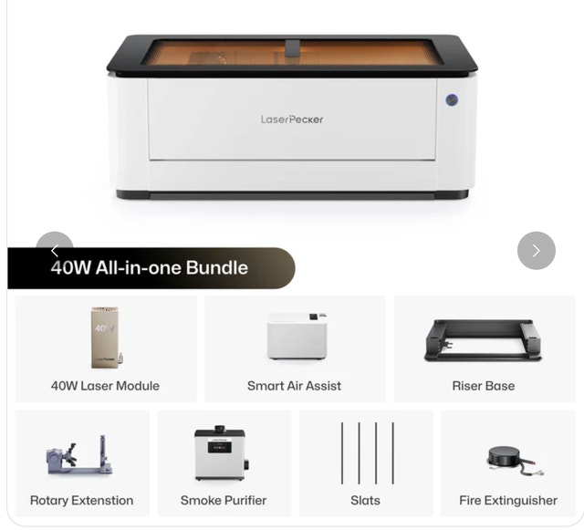 LaserPecker LX2 40W Laser Cutter/Engraver All-in-One Bundle - photo 4