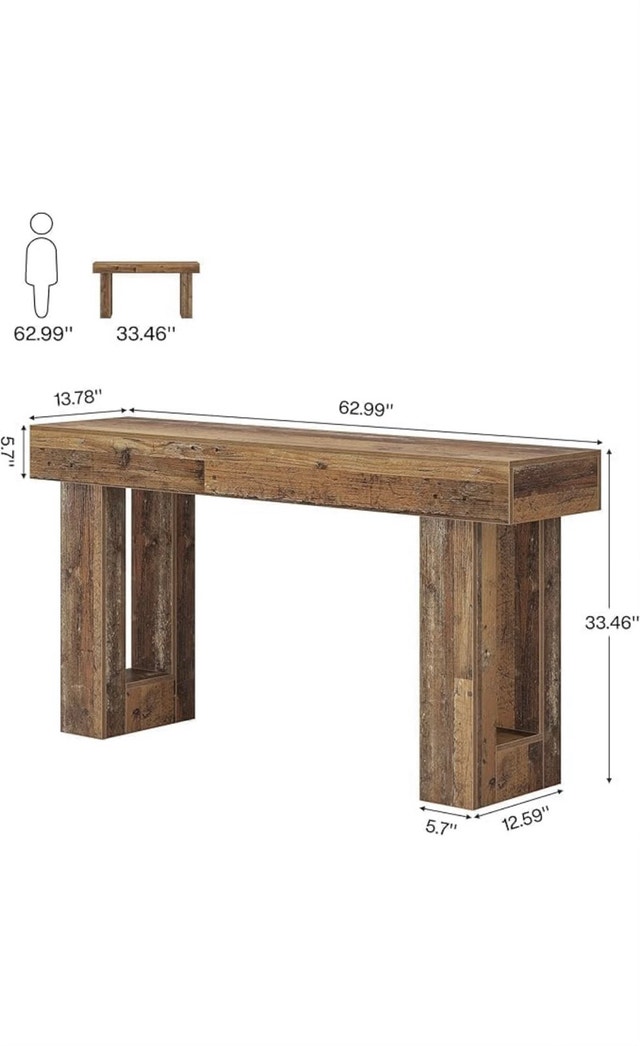 Console Table **** NEW**** BROWN COLOR - photo 4