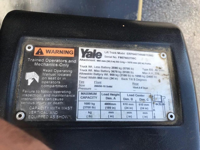 Yale forklift, lift truck 3200lbs capacity 15.5ft Lifting height - photo 4