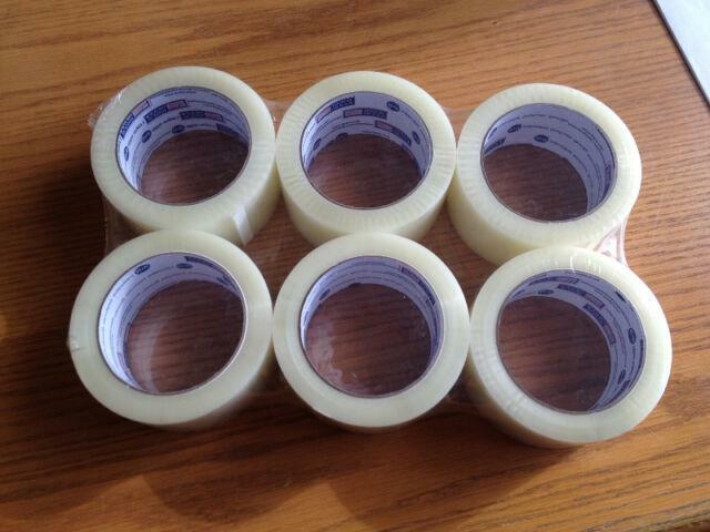 Clear packing tape, packaging tape 48mm x 132m pack of 6 rolls