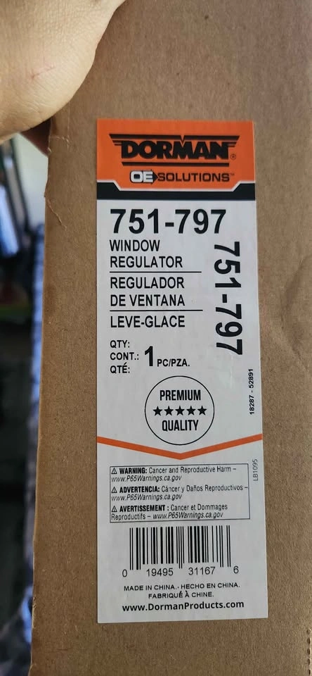 Dorman 751-797 Front Driver Side Power Window Regulator - photo 3