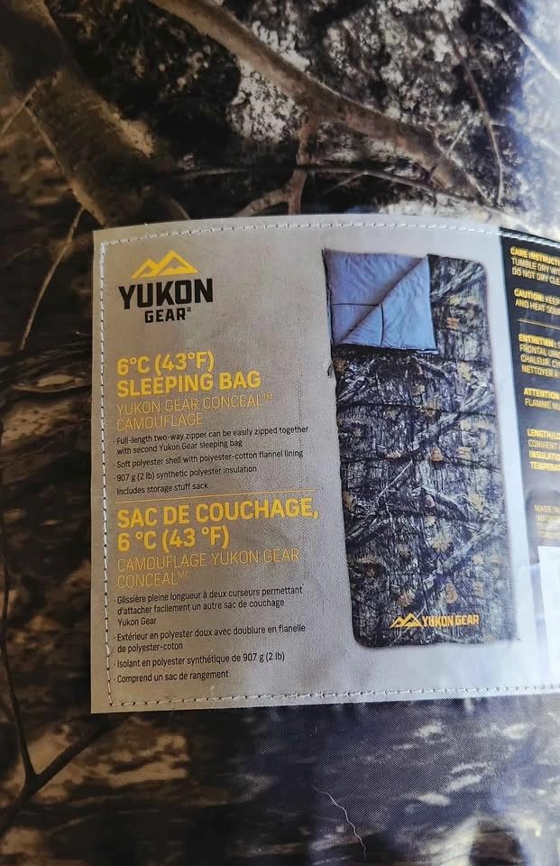 Yukon Gear Camo 6°C Sleeping bag -Brand New - photo 2
