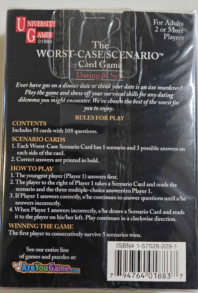 University Games The Worst-Case Scenario Card Game - photo 2