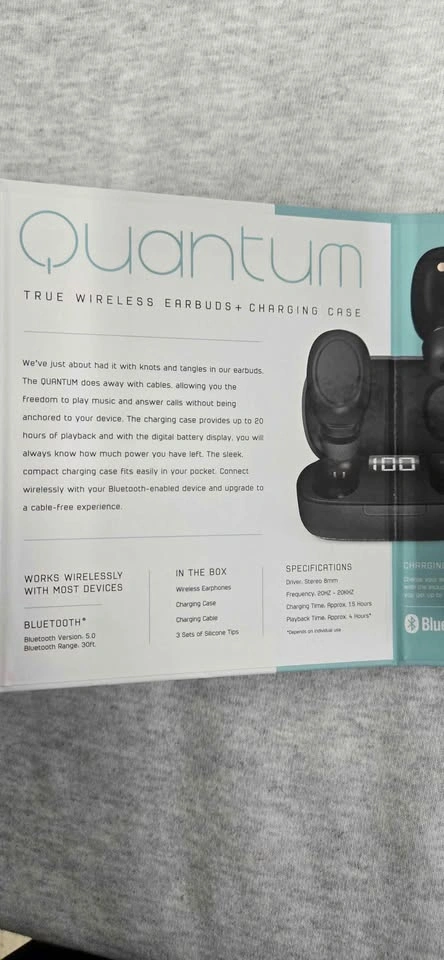 Merkury Innovations Quantum Bluetooth Wireless Earbuds - photo 3