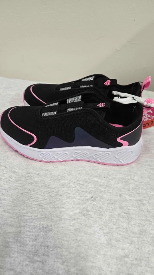 Justice Sport Kids Black Pink Slip On Shoes Size 3 - photo 5