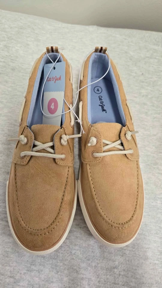 Cat & Jack Size 4 Tan Boat Shoes - photo 2