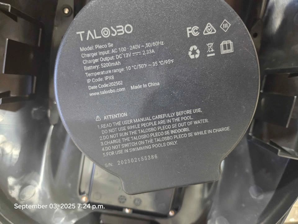 TALOSBO Pleco Se Cordless Robotic Pool Vacuum OUT OF ORDER - photo 3