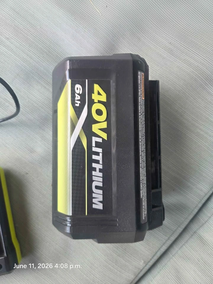 Ryobi 40V Lithium Battery + charger - photo 2