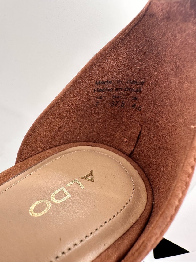ALDO Cognac Brown Suede Ankle tie Heels | Size 7 - photo 5