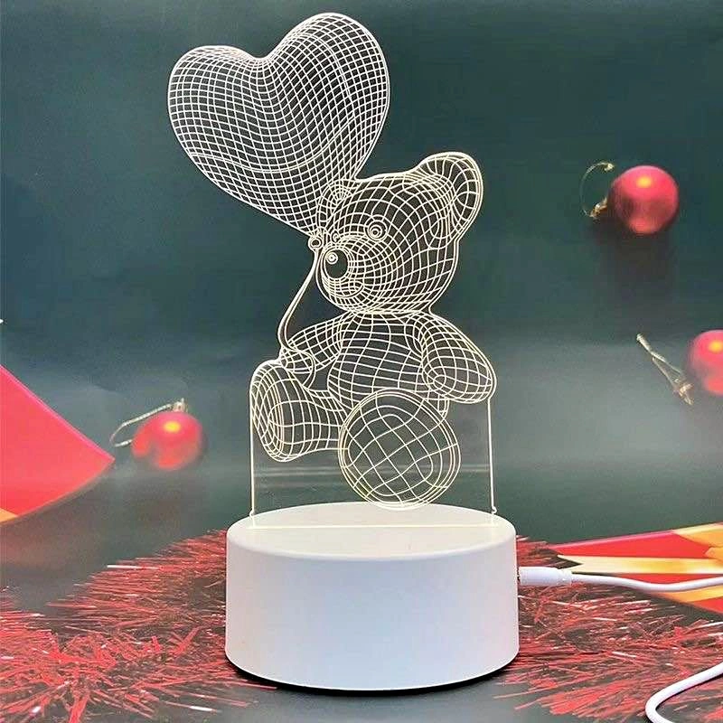 Balloon Bear 3D LED Night Light USB Powered Decorative Lamp