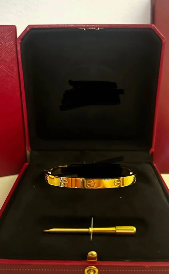18k Vgold plated screw bracelet - yellow gold - photo 2