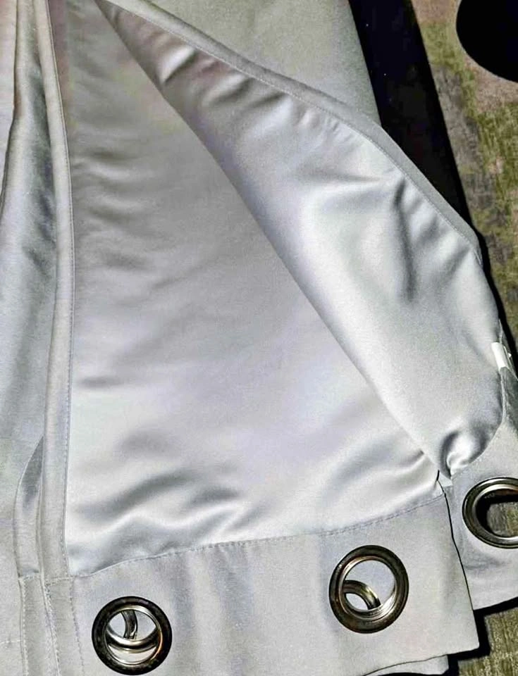 Light Grey room darkening drapes