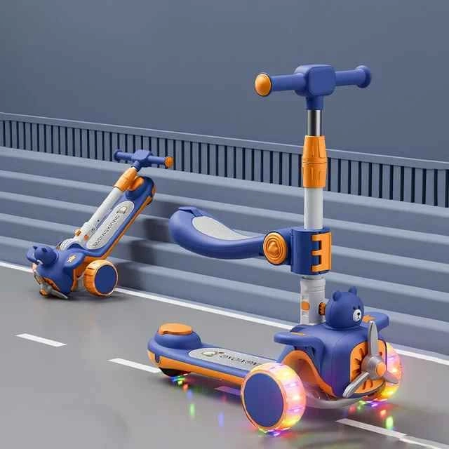 3 in 1 Kids Foldable Scooter LED wheels and platform - photo 3