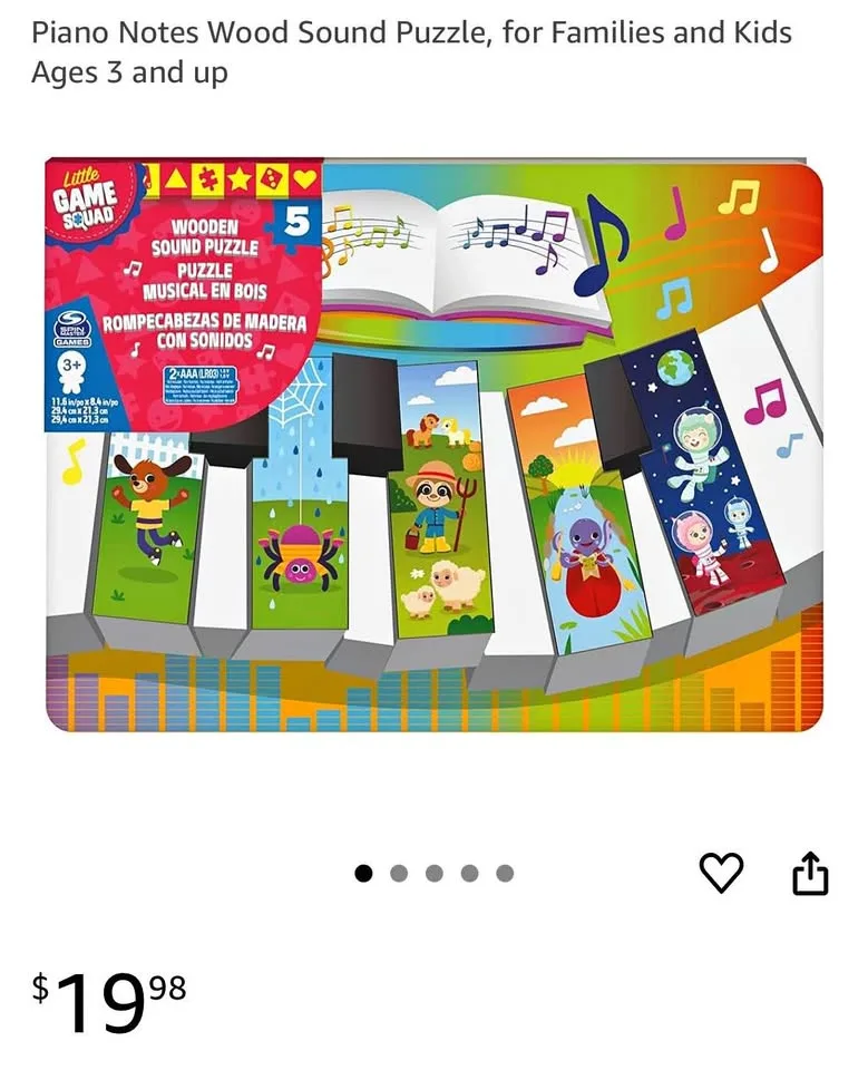 Piano Notes Wood Sound Puzzle thumbnail