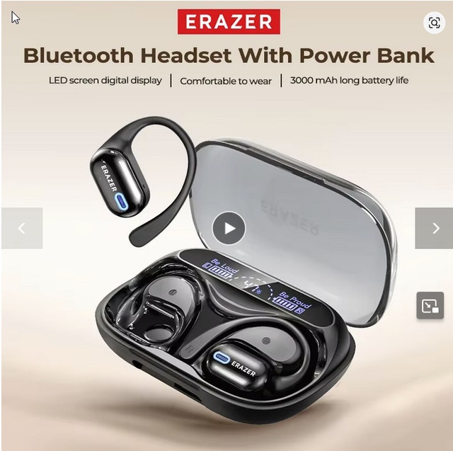 Lenovo ERAZER Wireless Earbuds – Huge Battery Case, LED Display