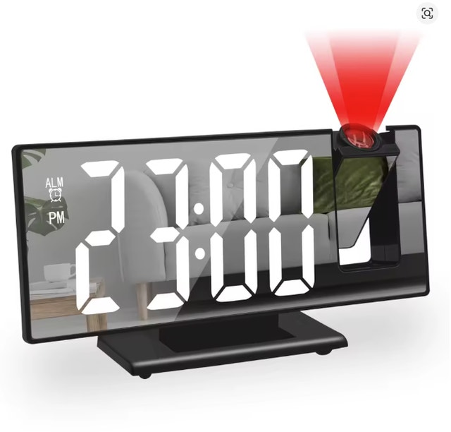 Digital Alarm Clock with Projection