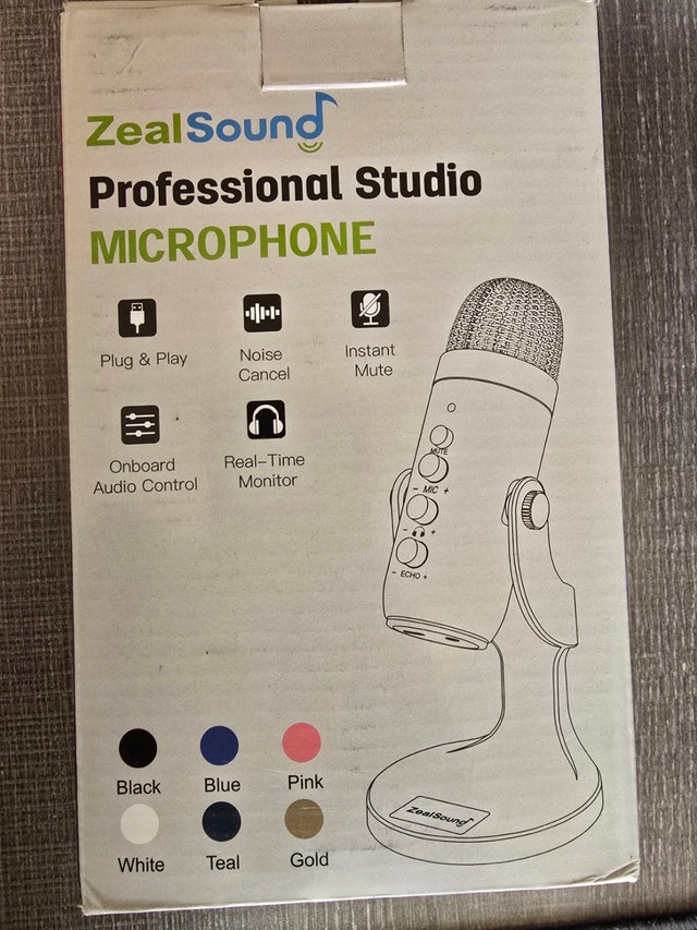 Podcast Microphone for PC, Mic Noise Cancellation USB Mic - photo 2