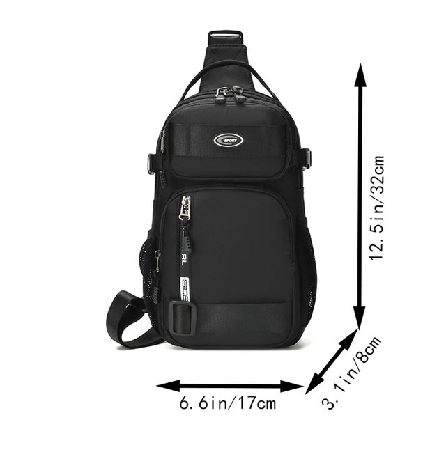 Riding backpack for men, men's chest bag - photo 4