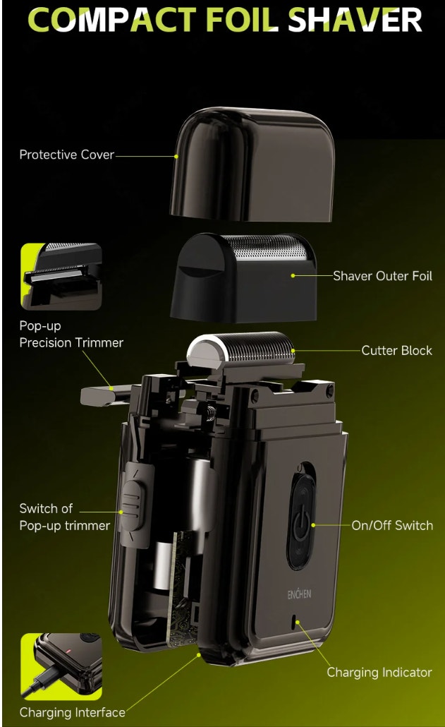 Compact Foil Shaver With POP-UP Precision Trimmer Type-C Chargin - photo 4