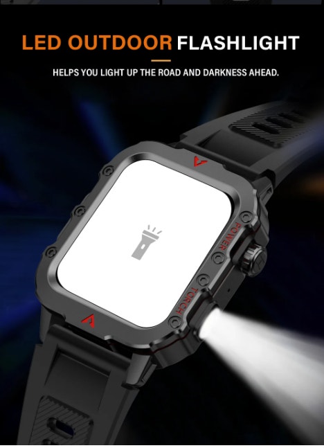 Men's Smart Watch LED Flashlight Outdoor Sports Smart Watch - photo 5