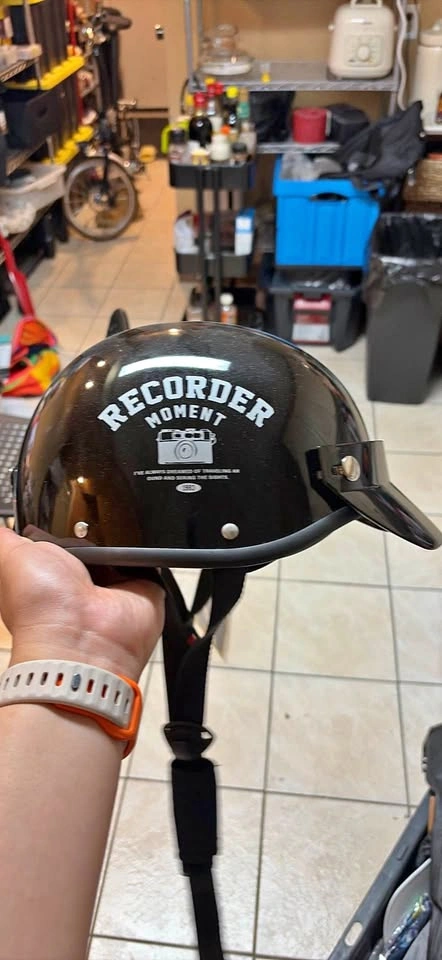 Black Half Helmet