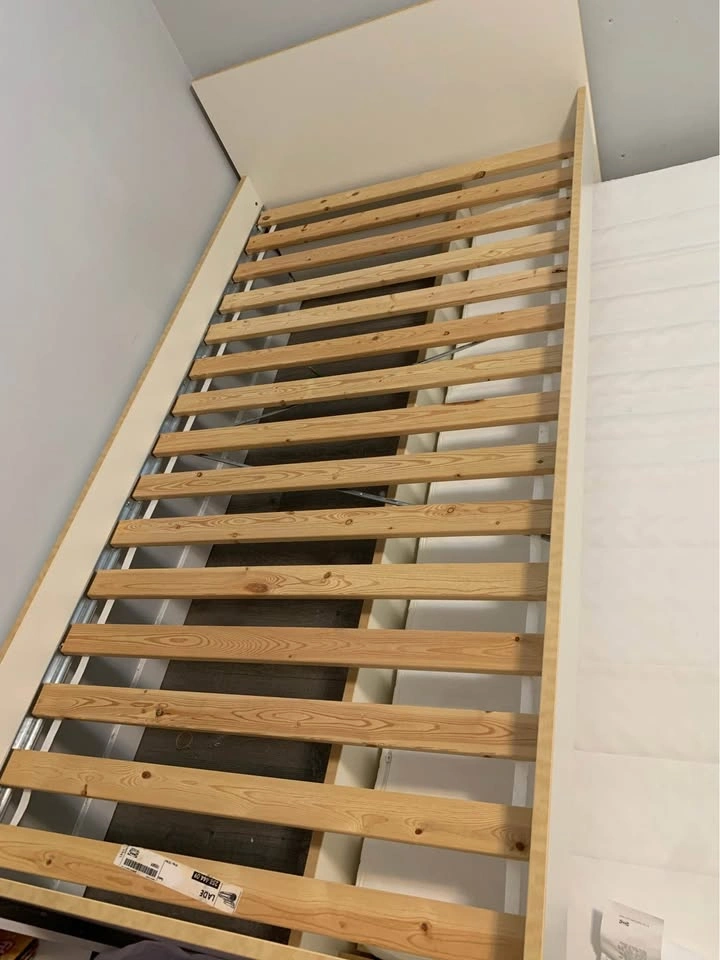 Ikea twin bed frame with pull out bed and Ikea twin mattress - photo 2