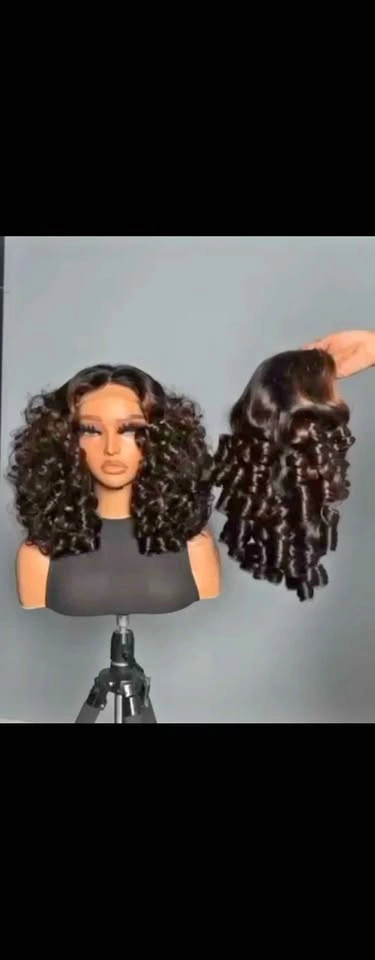 💯 human hair bounce wig