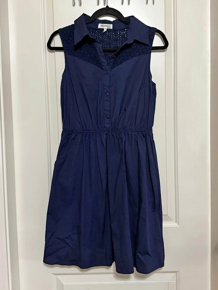 Cotton Collared Mini Dress