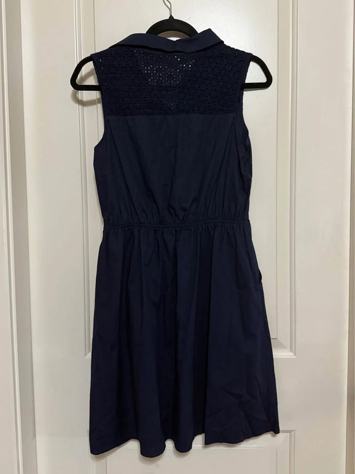 Cotton Collared Mini Dress - photo 2