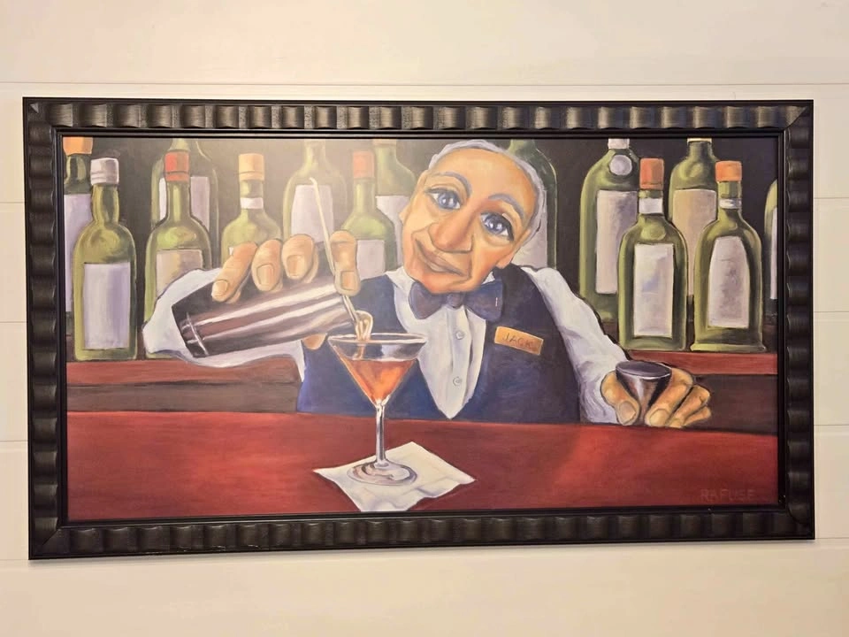 Large framed bar/pub wall art - 40” x 22.5”
