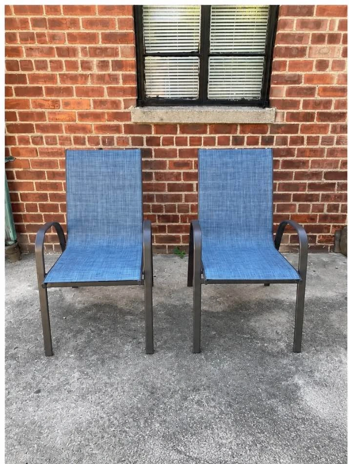 Patio Chair Set (2 Chairs) – Outdoor Sling Chairs - photo 2