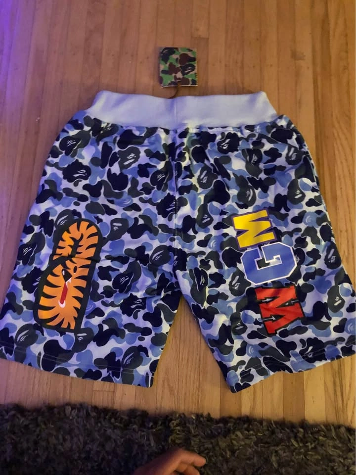 Bape blue camp shorts - photo 2