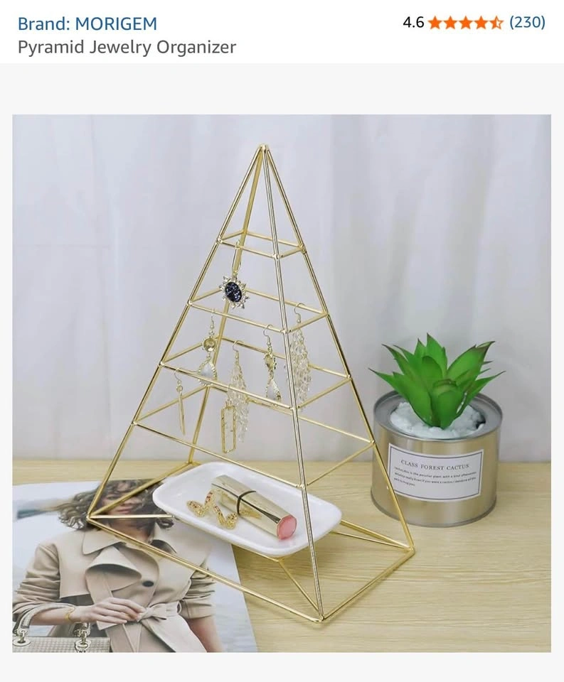 Pyramid Jewelry Organizer with Tray - photo 2