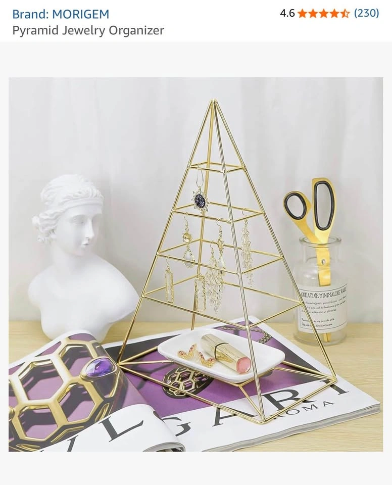 Pyramid Jewelry Organizer with Tray - photo 3
