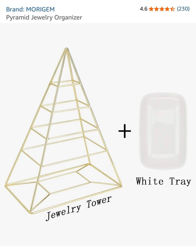 Pyramid Jewelry Organizer with Tray - photo 5