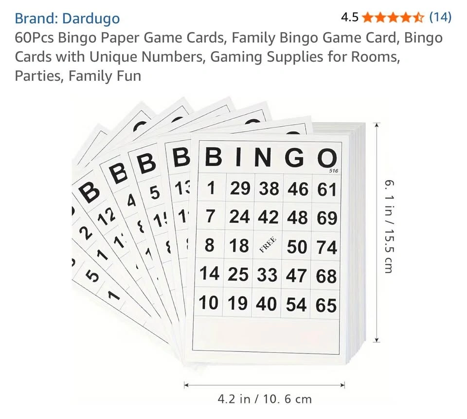 Bingo Cards 60pcs - photo 3