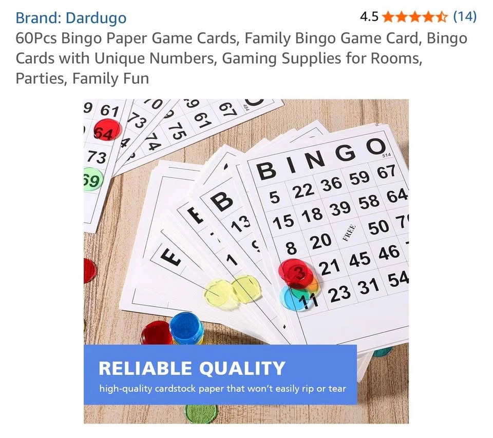 Bingo Cards 60pcs - photo 4