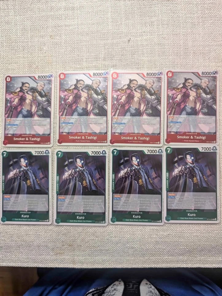One Piece Card Game Smoker & Tashigi Kuro Character Cards Set