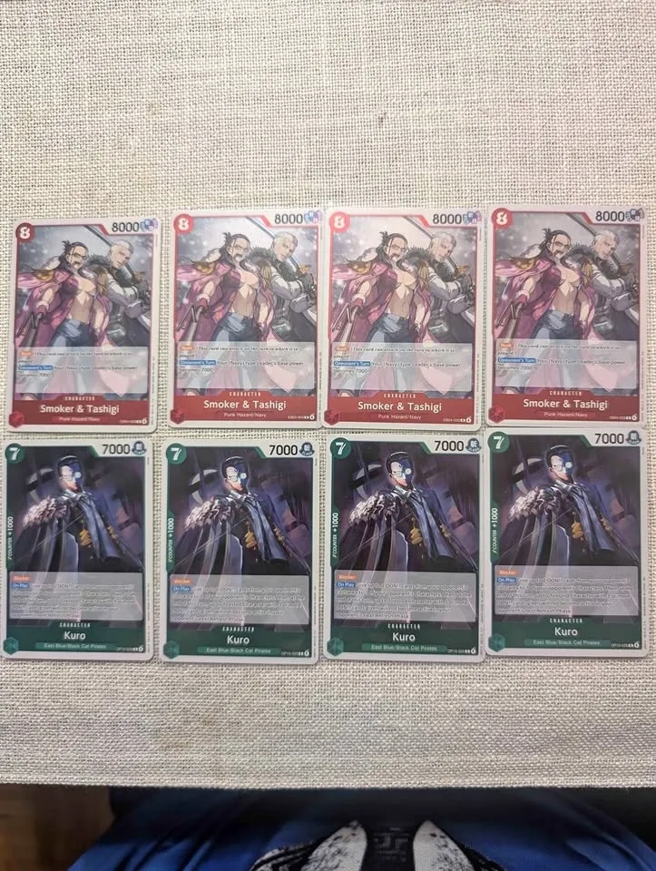 One Piece Card Game Smoker & Tashigi Kuro Character Cards Set