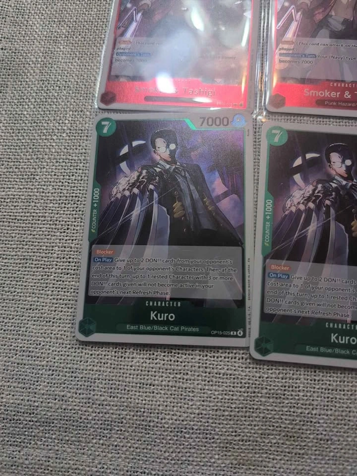 One Piece Card Game Smoker & Tashigi Kuro Character Cards Set - photo 3