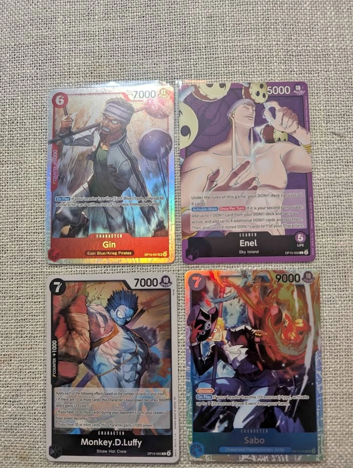 One Piece Card Game OP05 Luffy Sabo Enel Gin cards lot