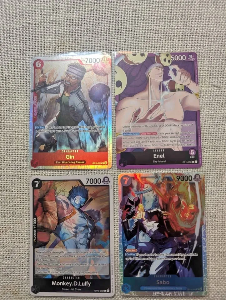 One Piece Card Game OP05 Luffy Sabo Enel Gin cards lot