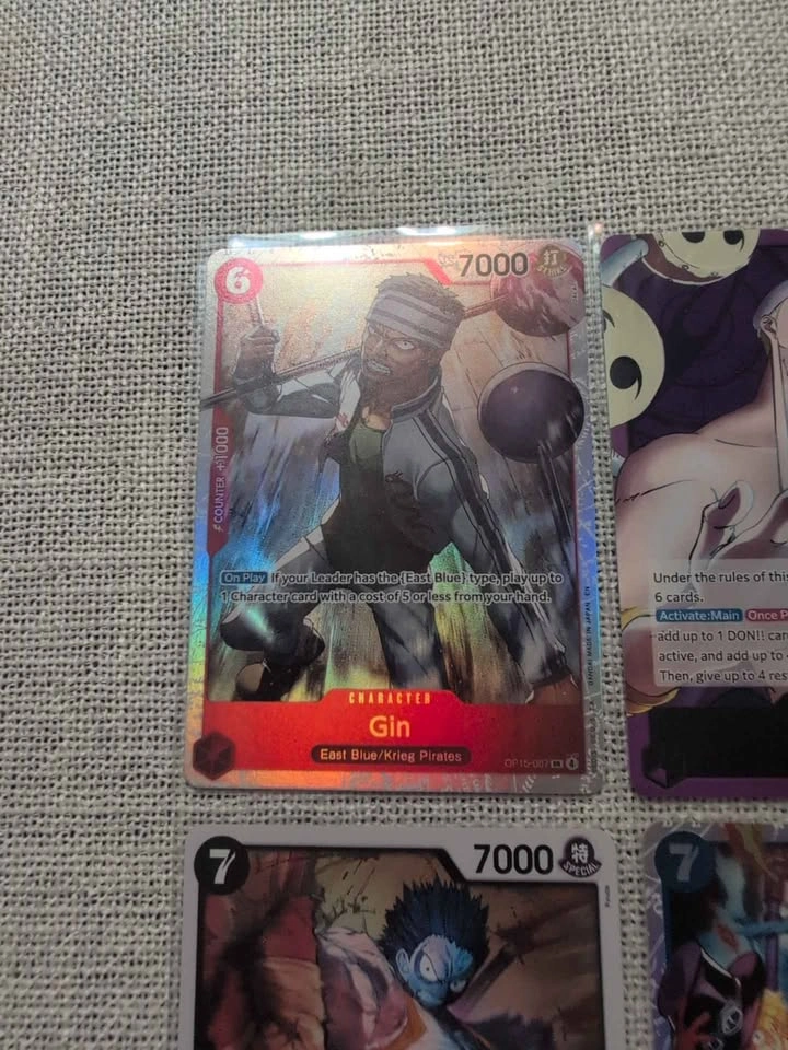 One Piece Card Game OP05 Luffy Sabo Enel Gin cards lot - photo 2