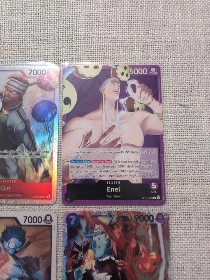 One Piece Card Game OP05 Luffy Sabo Enel Gin cards lot - photo 3