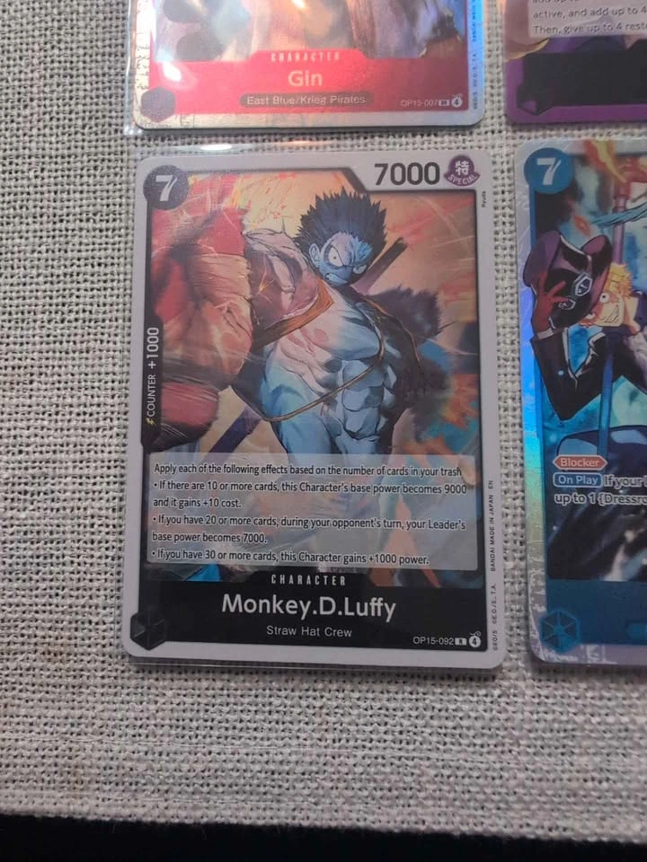 One Piece Card Game OP05 Luffy Sabo Enel Gin cards lot - photo 4