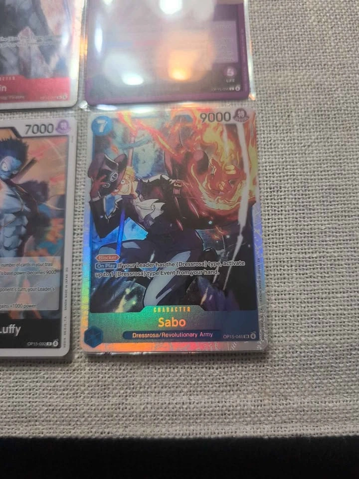 One Piece Card Game OP05 Luffy Sabo Enel Gin cards lot - photo 5