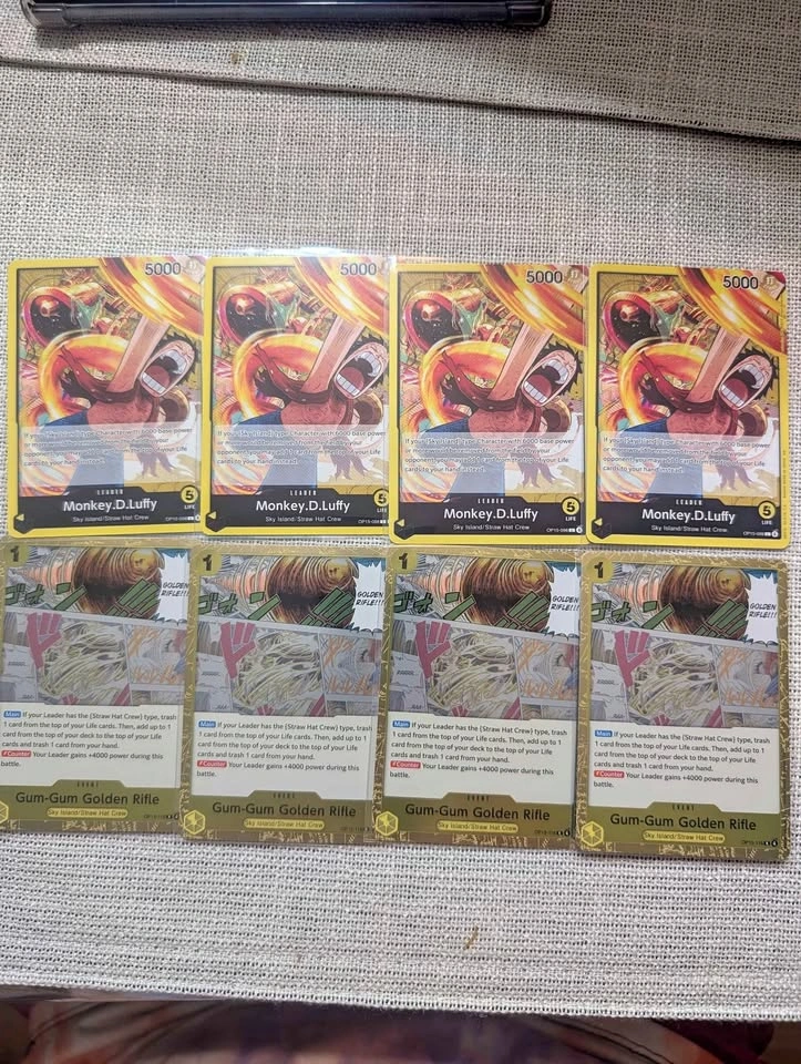 One Piece Card Game Luffy Leader & Gum-Gum Golden Rifle Set